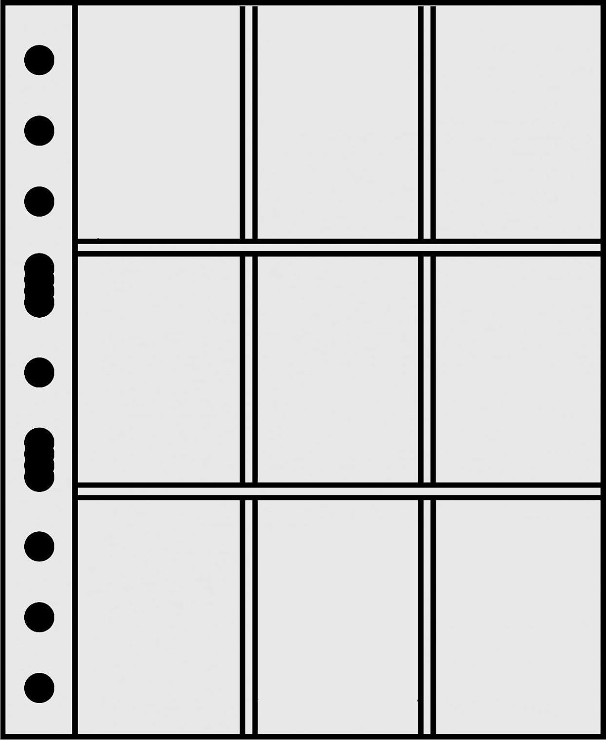 Ursae Minoris 9 Pocket Polypropylene Pages for Up to 450 Sports/Trading Cards Standard Format 50 Pack