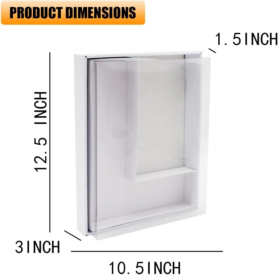 12" Fillable Cardboard Letter Charcuterie Gift Cupcake Box With Cover Sweets Packaging (L)