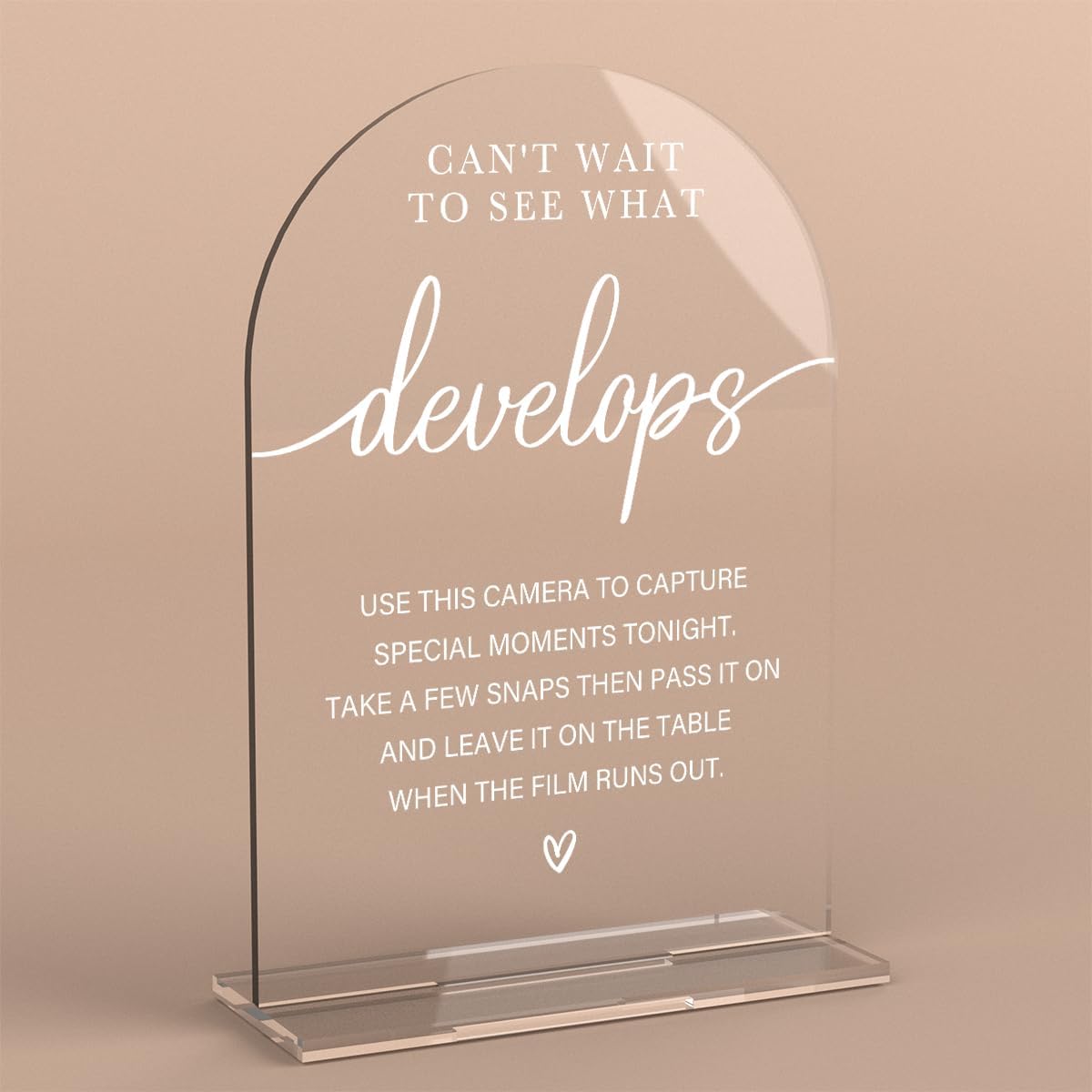 Acrylic Wedding Sign Can't Wait to See What Develops Sign for Wedding Wedding Signs for Ceremony Modern Calligraphy Arch Acrylic Table Top Sign for Wedding Reception and Event Party Table