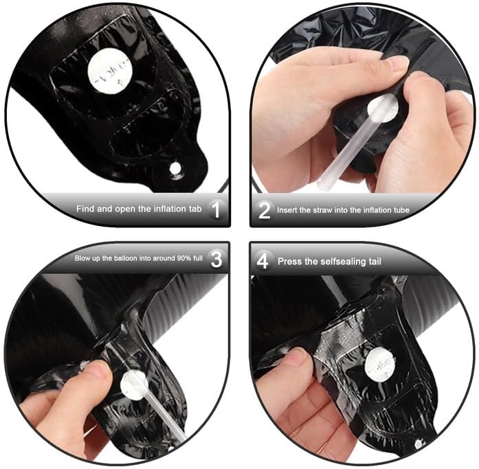 Black Number 17 Balloon - 40 Inch, Birthday Party Decorations, Anniversary & Graduation Supplies