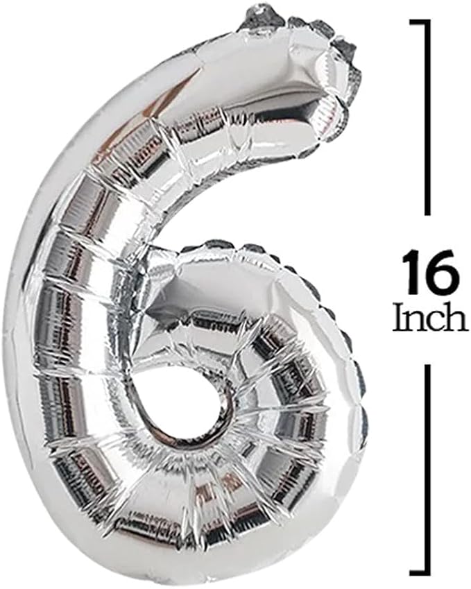 GOER 2026 Foil Number Balloons for 2026 New Year Eve Festival Party Supplies Graduation Decorations (Silver,16 Inch)