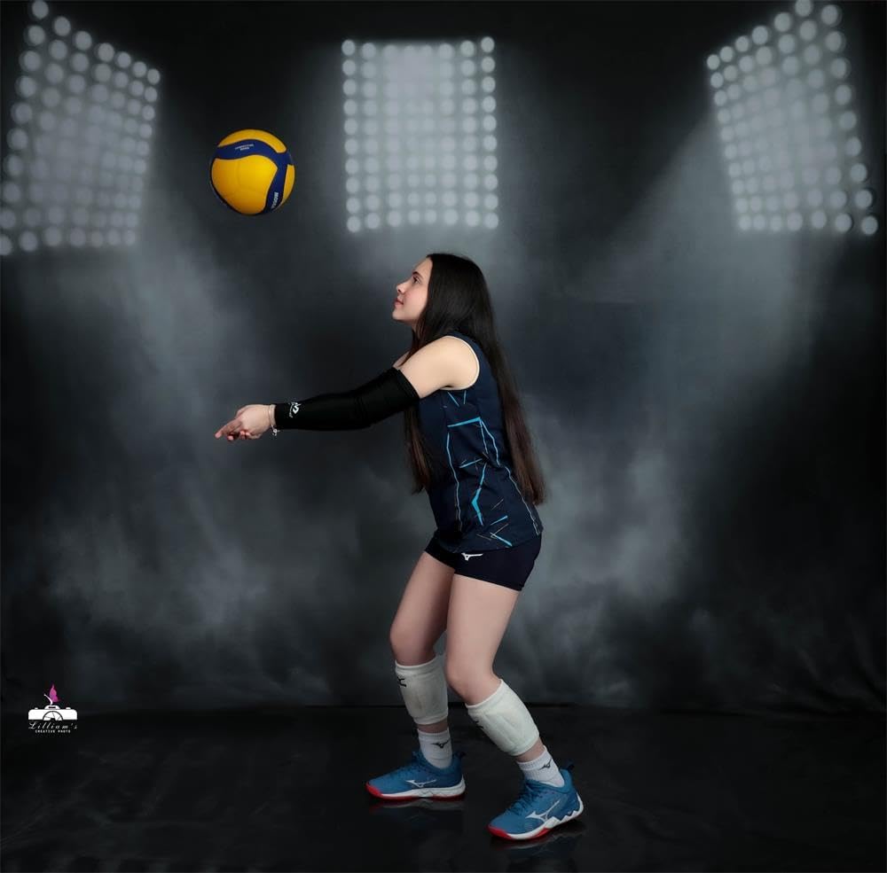 Kate 8x8ft Sports Stadium Photography Background Artistic Backdrop for Portrait Smoky Grey Spotlight Photo Background