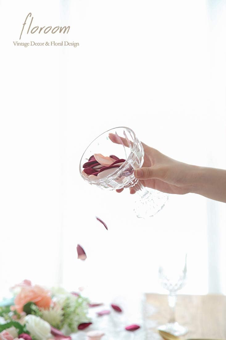 Floroom 500pcs Rose Petals Burgundy Maroon Faux Silk Flower Petals for Wedding Flower Girl Basket Aisle Scatter Dinner Table Centerpieces Party Confetti Bridal Shower Romantic Night Decoration