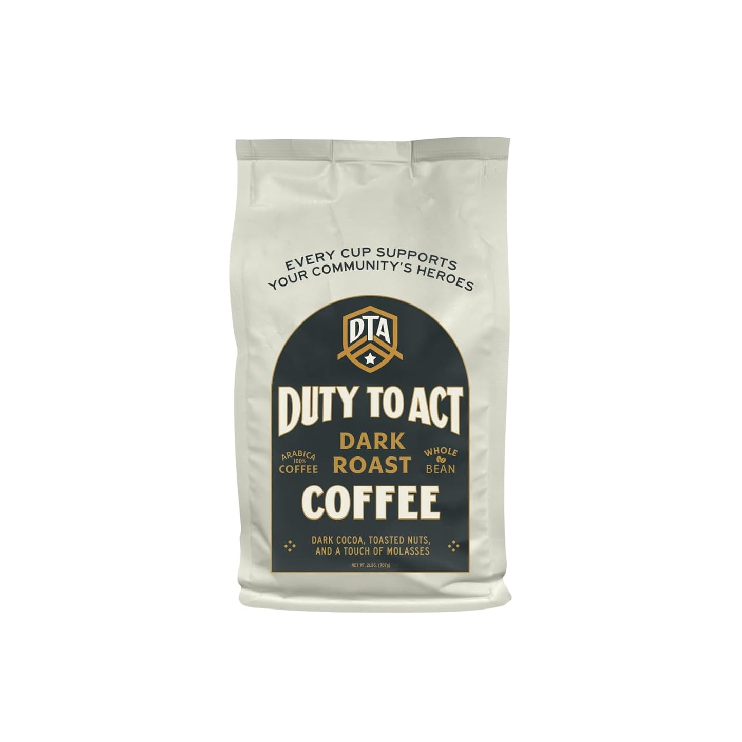 Duty to Act Dark Roast Whole Coffee Beans, 2 lbs (Pack of 6)
