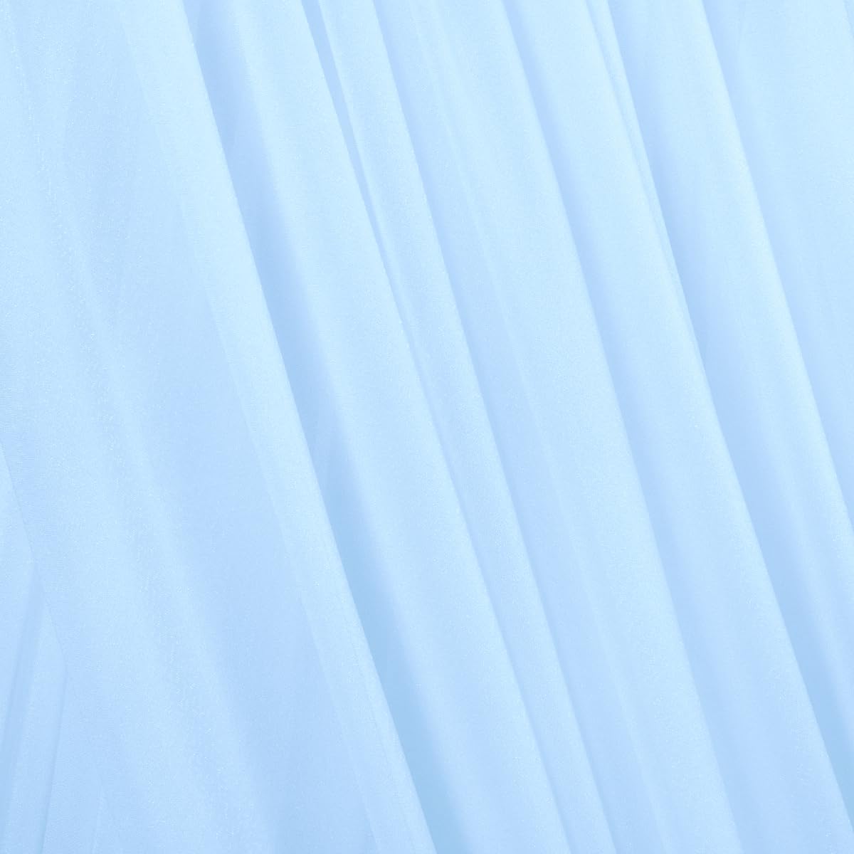 Light Blue Elegant Arch Draping Fabric 2 Panels Outdoor 29" × 20Ft Sheer Chiffon Curtain Drapes for Fall Wedding Ceremony Birthday Party Garden Brunch
