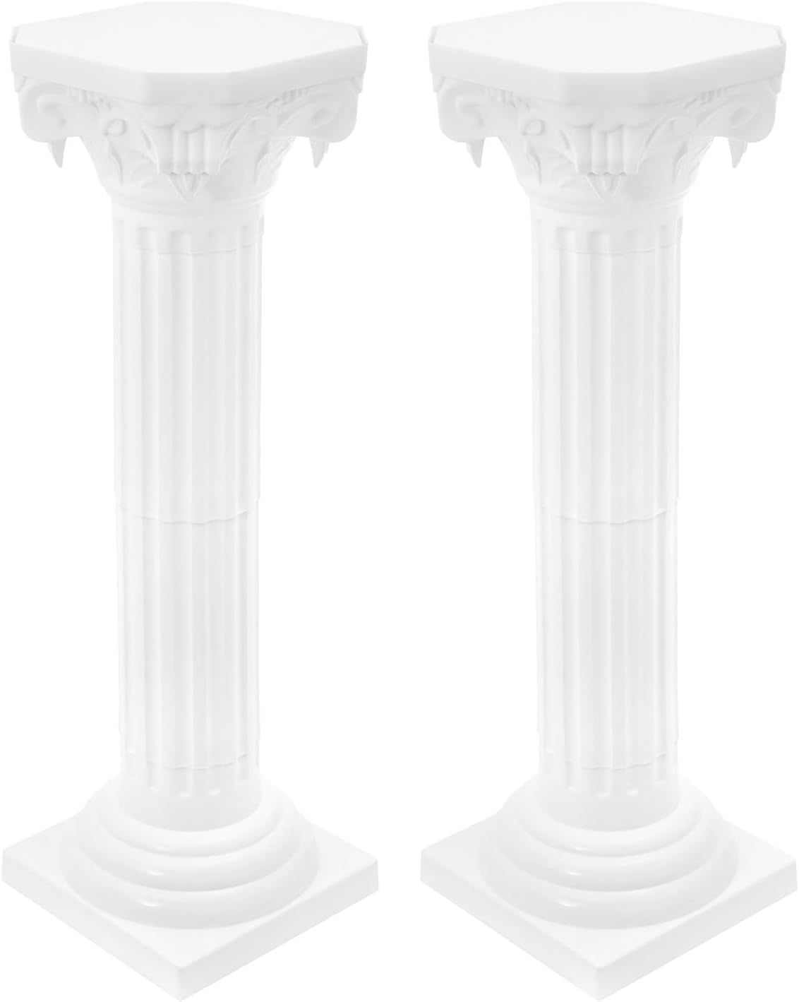 Roman Pillars Decoration Party Flower Pot Columns Set 2Pcs Decor Pedstal Stand 34.65in Flower Floral Wedding Party Event Road Decorative Columns(34.65in 2Pcs Style2)