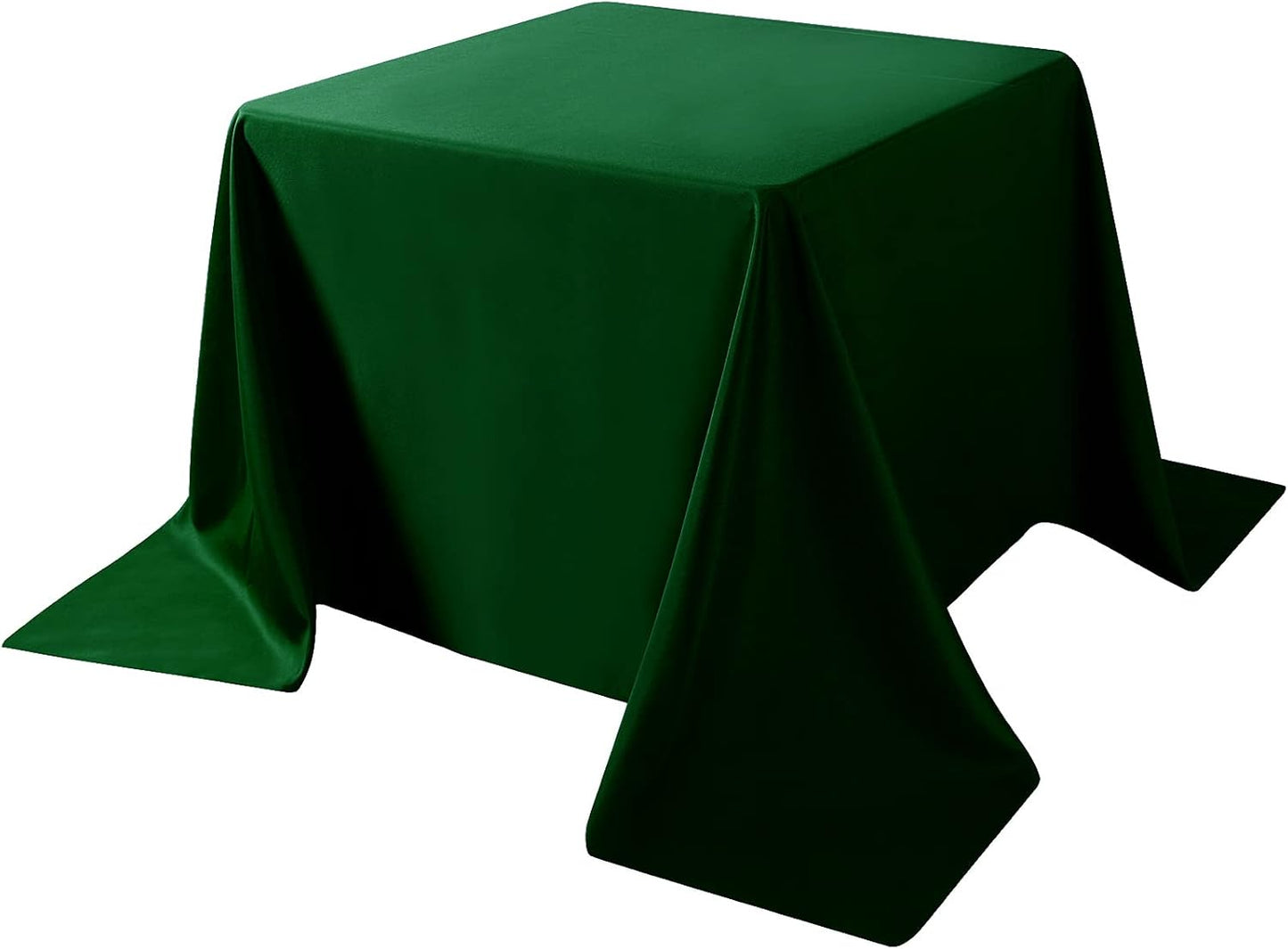 Cupuamon Square Tablecloth 90x90 inch Washable Polyester Fabric Table Cloth for Wedding Party Dining Banquet Decoration（90x90,Hunter）