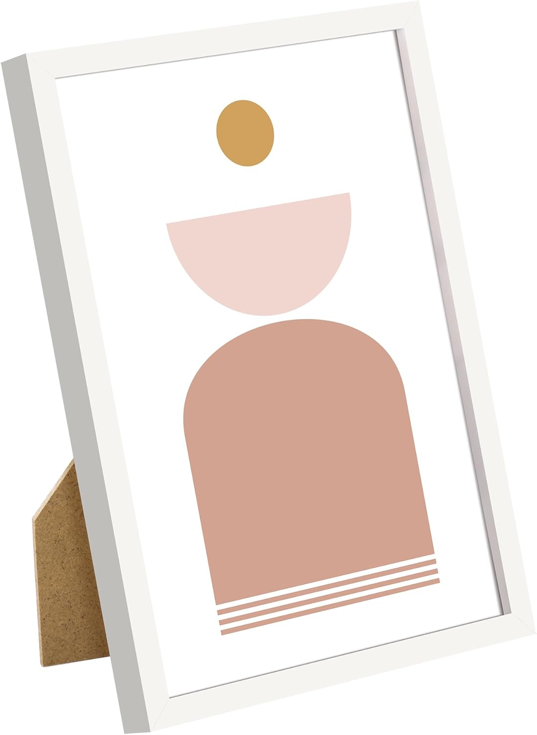 upsimples 5x7 Picture Frame Set of 3, Made of High Definition Glass for 5 x 7 White Frames, Wall and Tabletop Display Thin Border Photo Frame for Home Décor