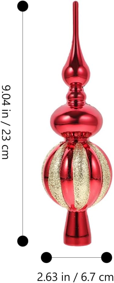 Spherical Christmas Tree Topper Plastic Xmas Treetop Ornament for Holiday Parties and Events Lightweight and Decorative Christmas Tree Decorations