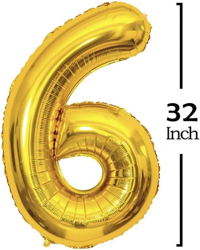 GOER 2026 Foil Number Balloons for 2026 New Year Eve Festival Party Supplies Graduation Decorations (Gold,32 Inch)
