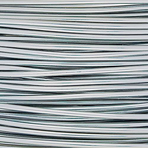 The Beadsmith Wire Elements Craft Wire – Tarnish Resistant, Soft Temper, Round, Brush Silver Color – 0.64mm, 22 Gauge, 8 Yard Spool – Jewelry Making, Wire Wrapping, Floral, & Other DIY Crafts