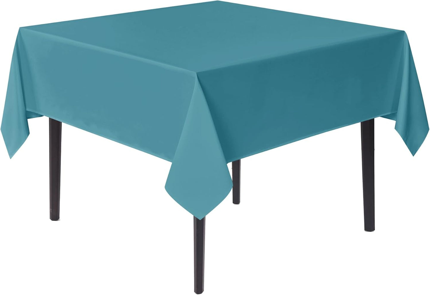 sancua Square Tablecloths 54x54 Inch - Teal Fabric Table Cloth for Square or Round Tables, Washable Polyester Table Cover for Dinner, Holiday Party, Decorative Display Tables