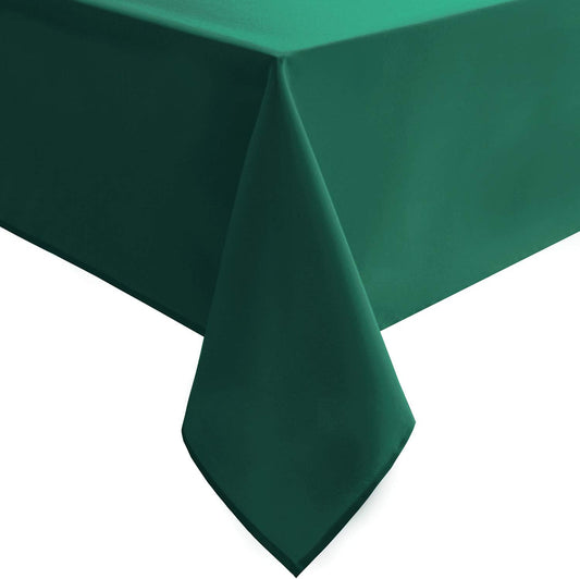 Hiasan Emerald Green Tablecloth for Rectangle Tables - Waterproof Washable Oblong Table Cloth for Dining Kitchen and Outdoor Use, 60 x 140 Inch