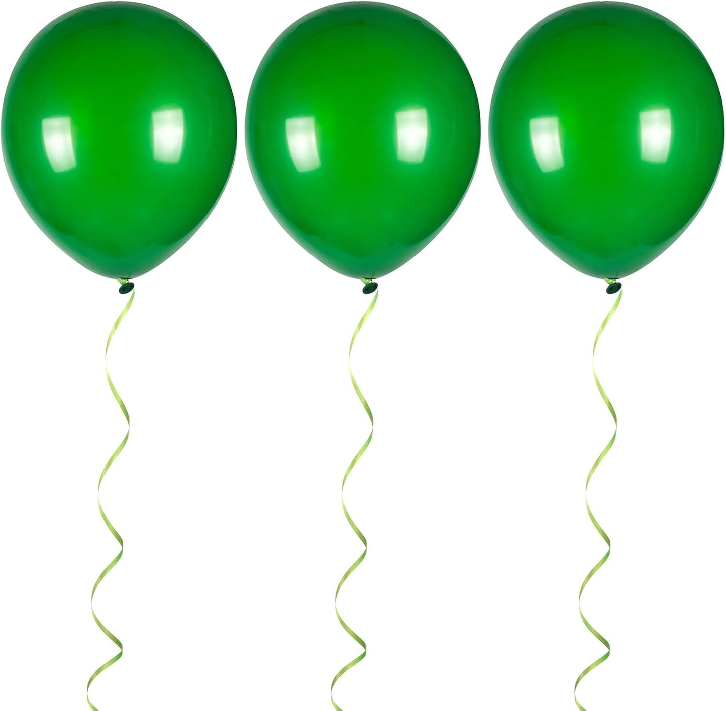 100pcs Dark Green Balloons, 12 inch Green Latex Party Balloons Helium Quality for Birthday Party, Dinosour Masquerade,Baby Shower,Wedding Christmas Party Decoration (with Ribbon)…