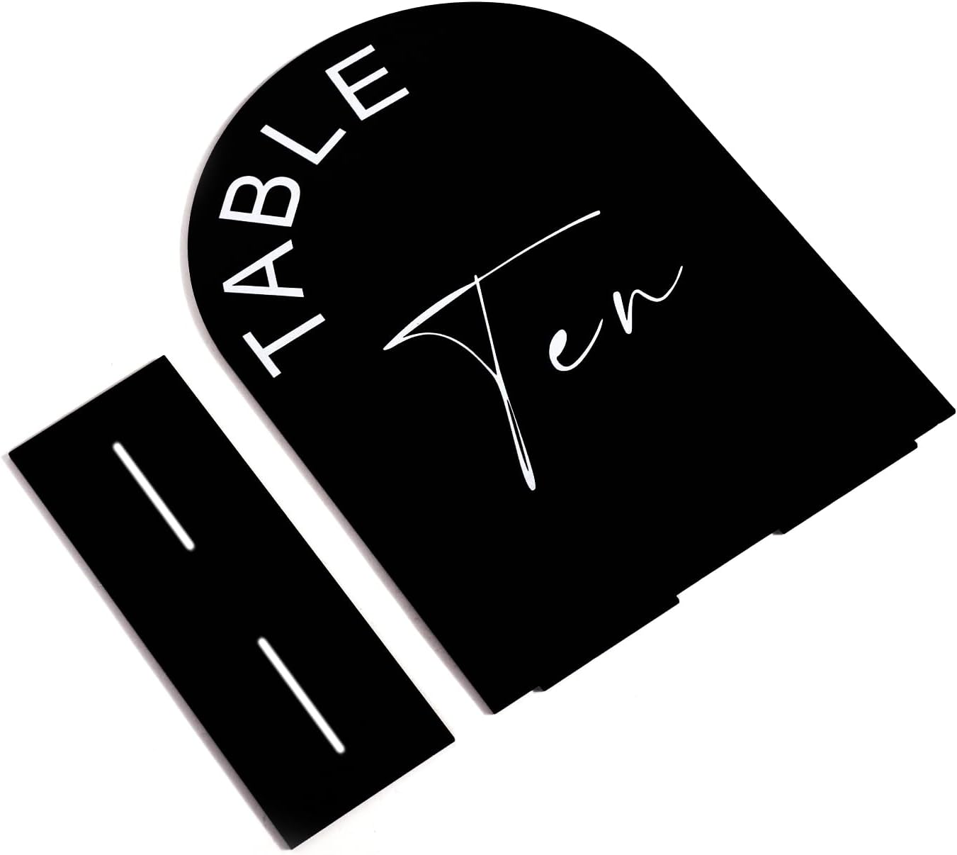 Black Arch Wedding Table Numbers 1-15 with Stands, 5x7 Inch Acrylic Arch Sign with Holder for Wedding Reception Table Centerpiece Decoration