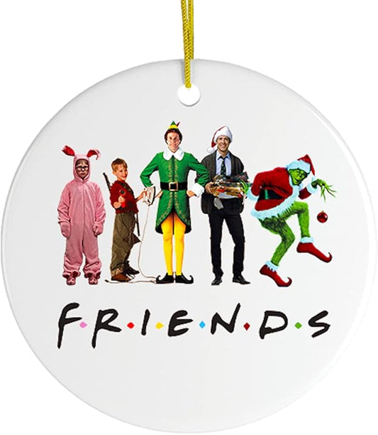 Pop Culture, Movie, and Music Themed Trendy Christmas Ornaments (Christmas Movie Characters Ornament (Circle))