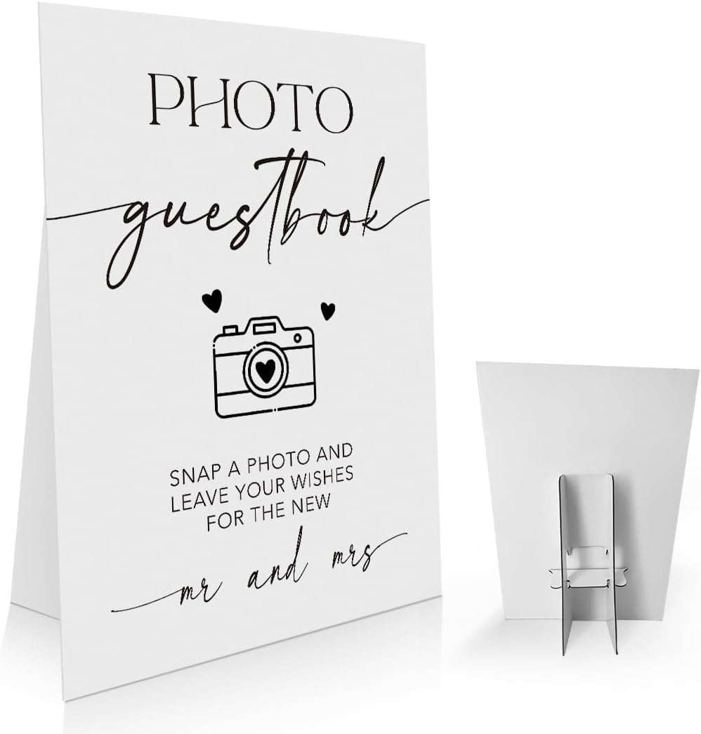 Wedding Photo Guestbook Sign 8 x 11 Inch, Photo Guest Book Sign, Photo Minimalist Wedding Sign, Reception Signage, Snap It Sign, Modern Wedding Sign WDS15