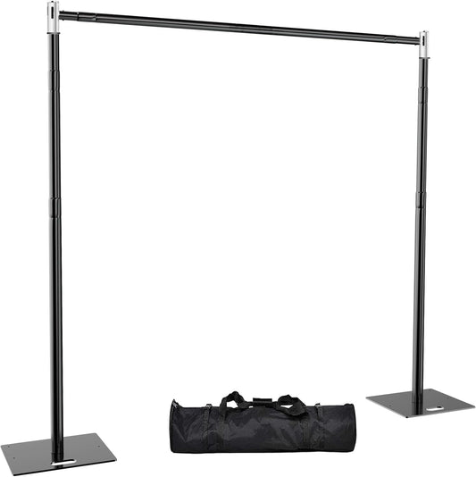 Pipe and Drape Backdrop Stand 10FT x 8FT, Adjustable Backdrop Stand Heavy Duty, Background Stand, Backdrop Stand for Parties, Photography, Wedding, Birthday Decoration (10ft x 8ft)