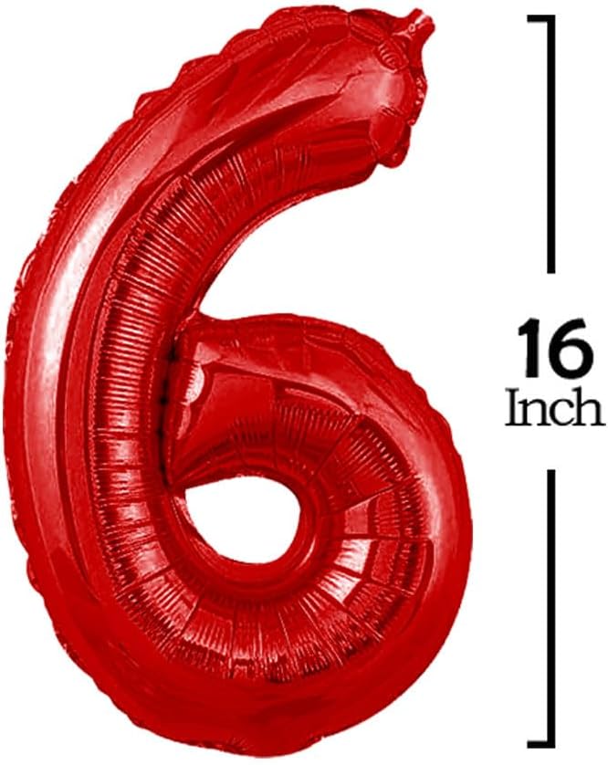 GOER 2026 Foil Number Balloons for 2026 New Year Eve Festival Party Supplies Graduation Decorations (Red,16 Inch)