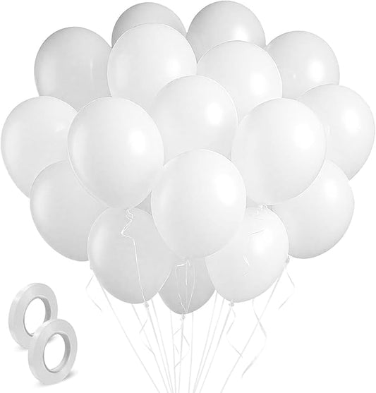 White Balloons Birthday Decorations 10 Pack 36 inch Round Wedding Ballons for White Themed Wedding Graduation Birthday Party Backdrop 4th of July Decorations Independence Day