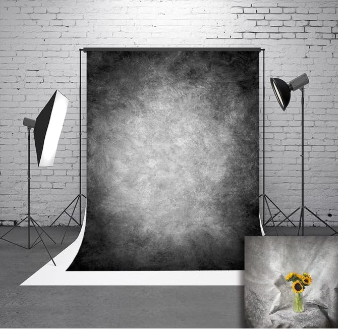 3x5ft Abstract Black Gray Portrait Photography Backdrops Photo Studio Prop Background for Children Adult