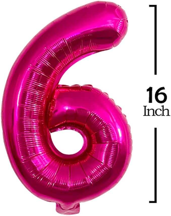 GOER 2026 Foil Number Balloons for 2026 New Year Eve Festival Party Supplies Graduation Decorations (Hot Pink,16 Inch)