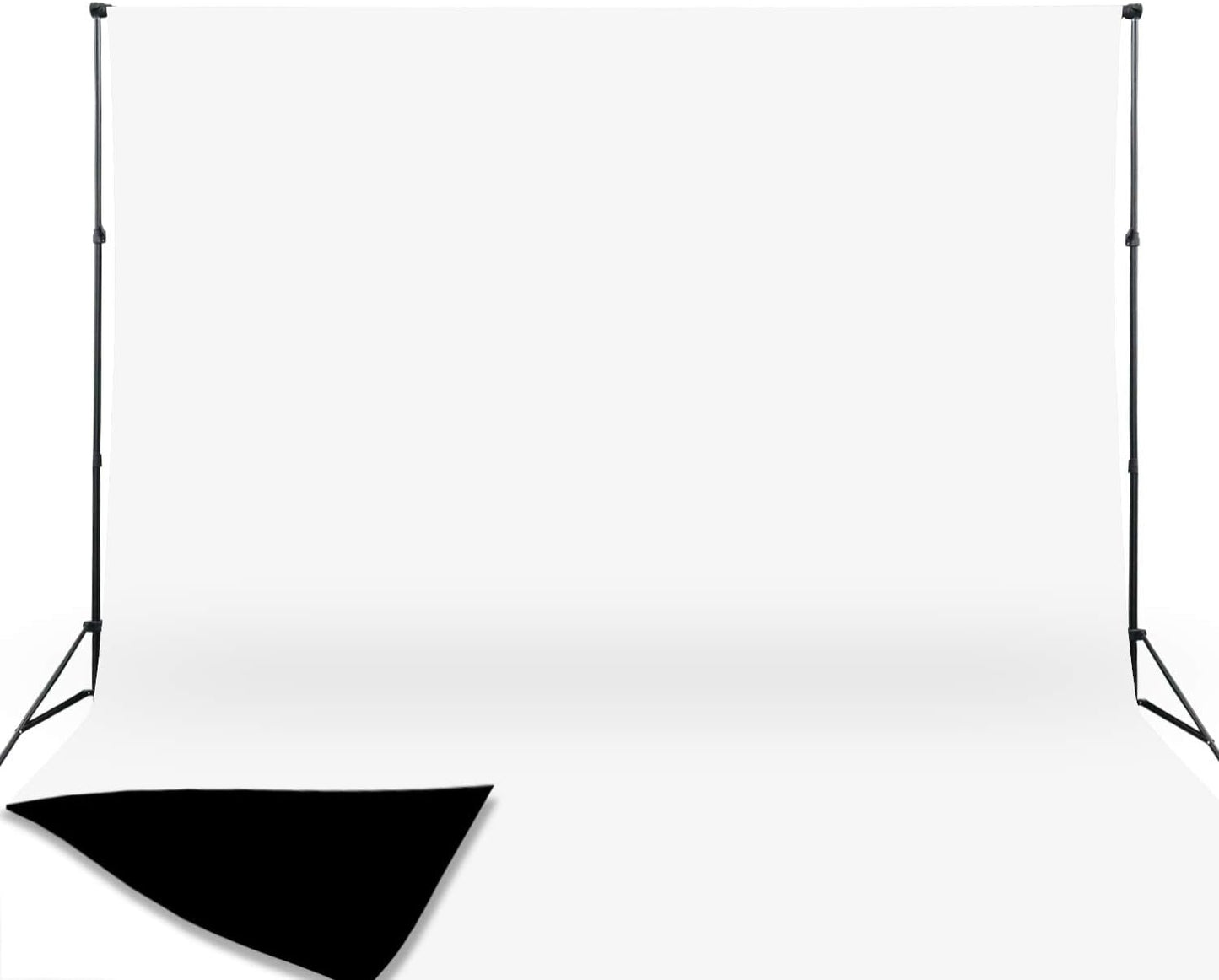 ISSUNTEX 5X7 ft Background Muslin Backdrop, Photo Studio, Collapsible High Density Screen for Video Photography and Television-Black/White