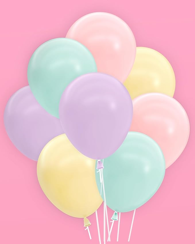 xo, Fetti Pastel Birthday Balloon Set - 24 pk, 12" | Bachelorette Party Decorations, Garden Bridal Shower, Birthday Party, Pastel Baby Shower, Engagement