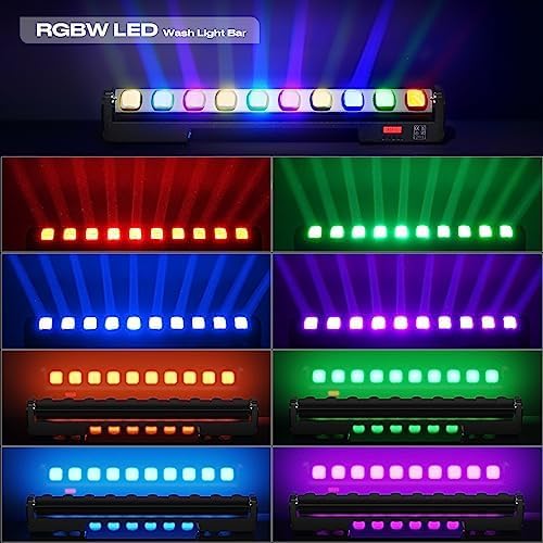 4 in 1 LED Wall Washer Light,250W Moving Head Light Dj Lights Bar Alloy Y axis 120° Beam Protection IP20 Stage Lights Bar with DMX Control Auto Sound Activated for Wedding Party-4PC