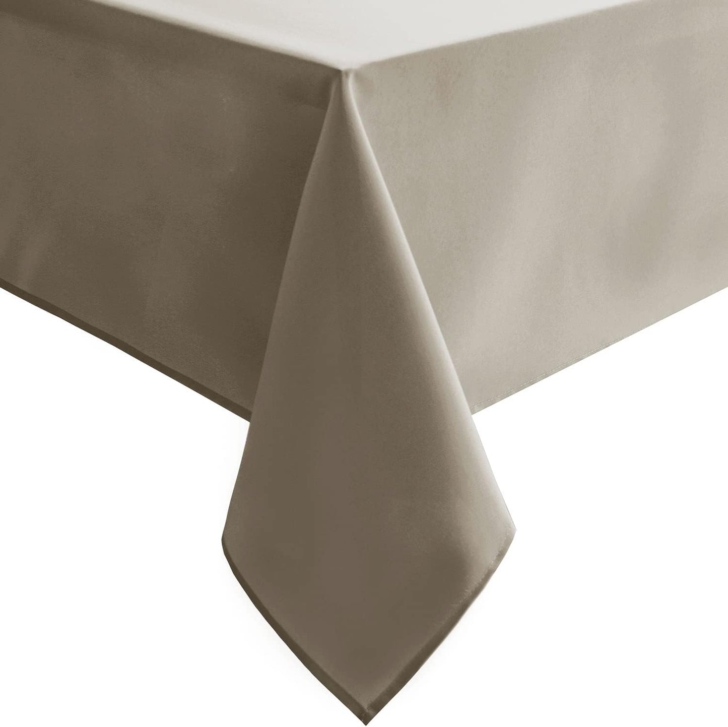 Hiasan Taupe Square Tablecloth - Waterproof and Spillproof Restaurant Washable Polyester Table Cloth for Dining Room, 54 x 54 Inch