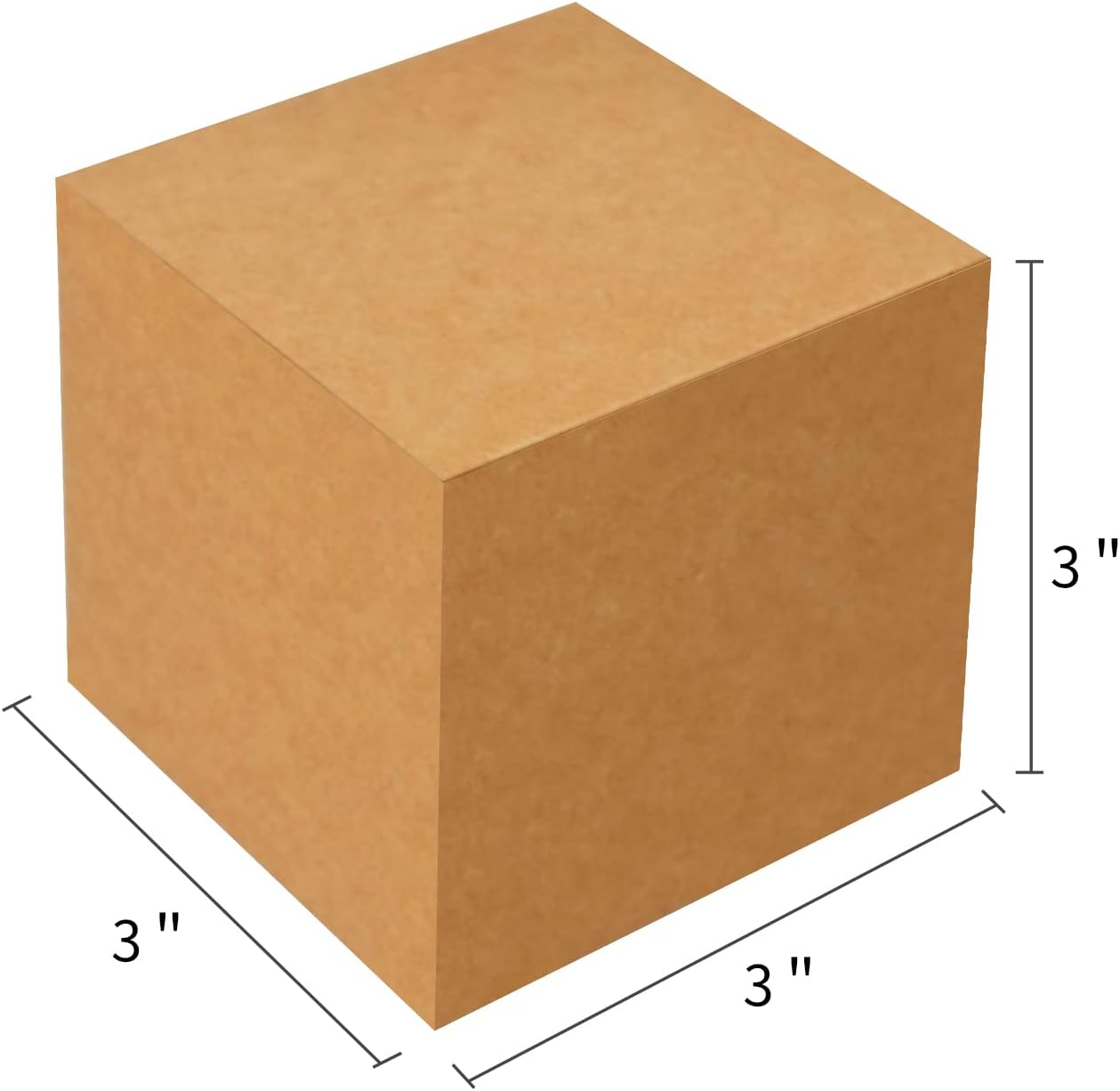 100 Pack Small Gift Boxes, 3x3x3 Inches Favor Boxes Brown Paper Gift Boxes with Lids for Presents, Crafting, Cupcake Boxes, Gifts, Candy Boxes for Wedding Party Bridal Shower Baby Shower Favors