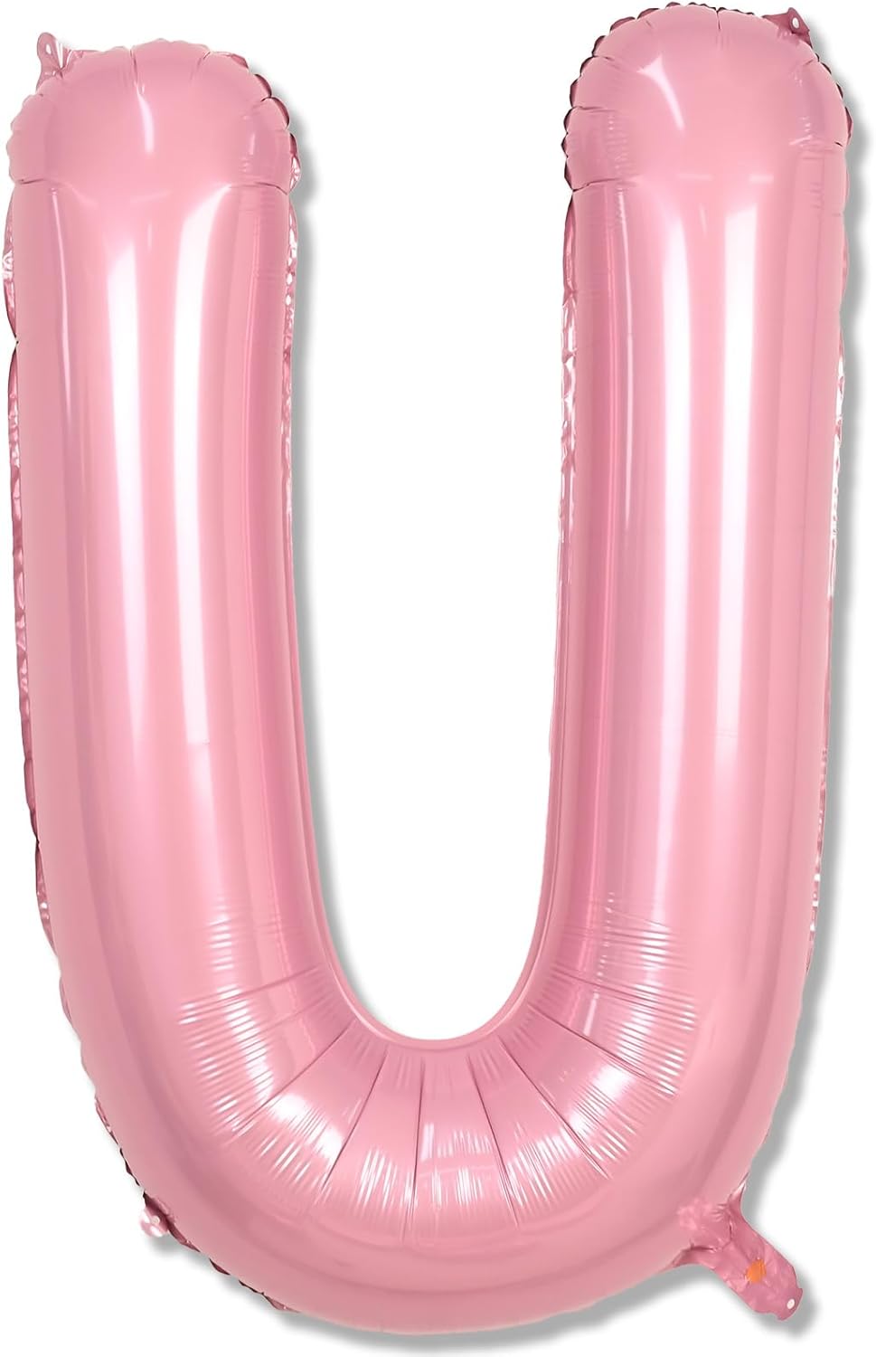 40 Inch Pastel Pink Letter Balloon U, Giant Custom Alphabet U Foil Balloon Baby Pink, Mylar Balloons Light Pink for Girls, Helium Alphabet U Balloons for Women Girls Birthday Party Decorations