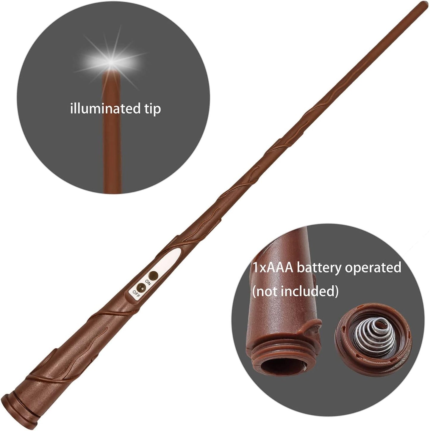 Leejec 10 Pcs of 10.8" Floating Candles with Magic Wand Remote, Halloween Decorations, Indoor Christmas Home Decor, Flickering Warm Light, Battery Operated Flameless Taper LED Electric Window Candle