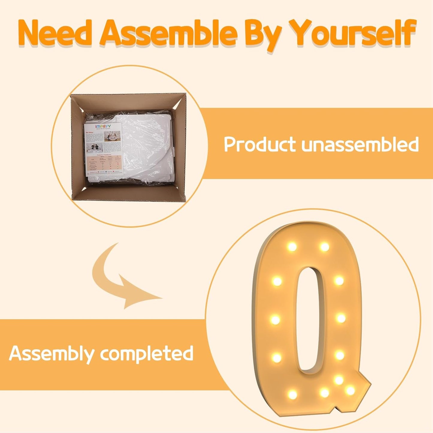 Marquee Letters 4 Feet Tall Large Light Up Letters Q Happy Birthday Decorations Marry Me Engagement Party Decor Yellow Light Birthday Decorations Balloon Arch Kit Foam Sign Q