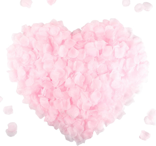 CODE FLORIST 1500 PCS Silk Rose Petals for Valentine's Day,Fake Rose Petals for Romantic Night,Wedding,Proposal Anniversary Flower Decorations(Separated,Scented,Light Pink)