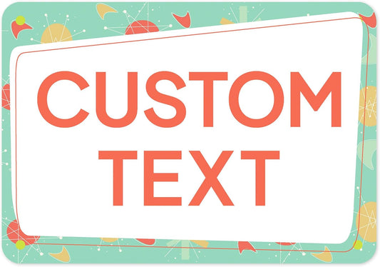 Custom Sign, Custom Street Sign, 11 Font Colors, 13 Font Styles, 4 Hole Options, 22 Sizes, 7x10 Inches, Rust Free DiBound, Fade Resistant, Made in USA by My Sign Center (Mid-Century Modern 2)