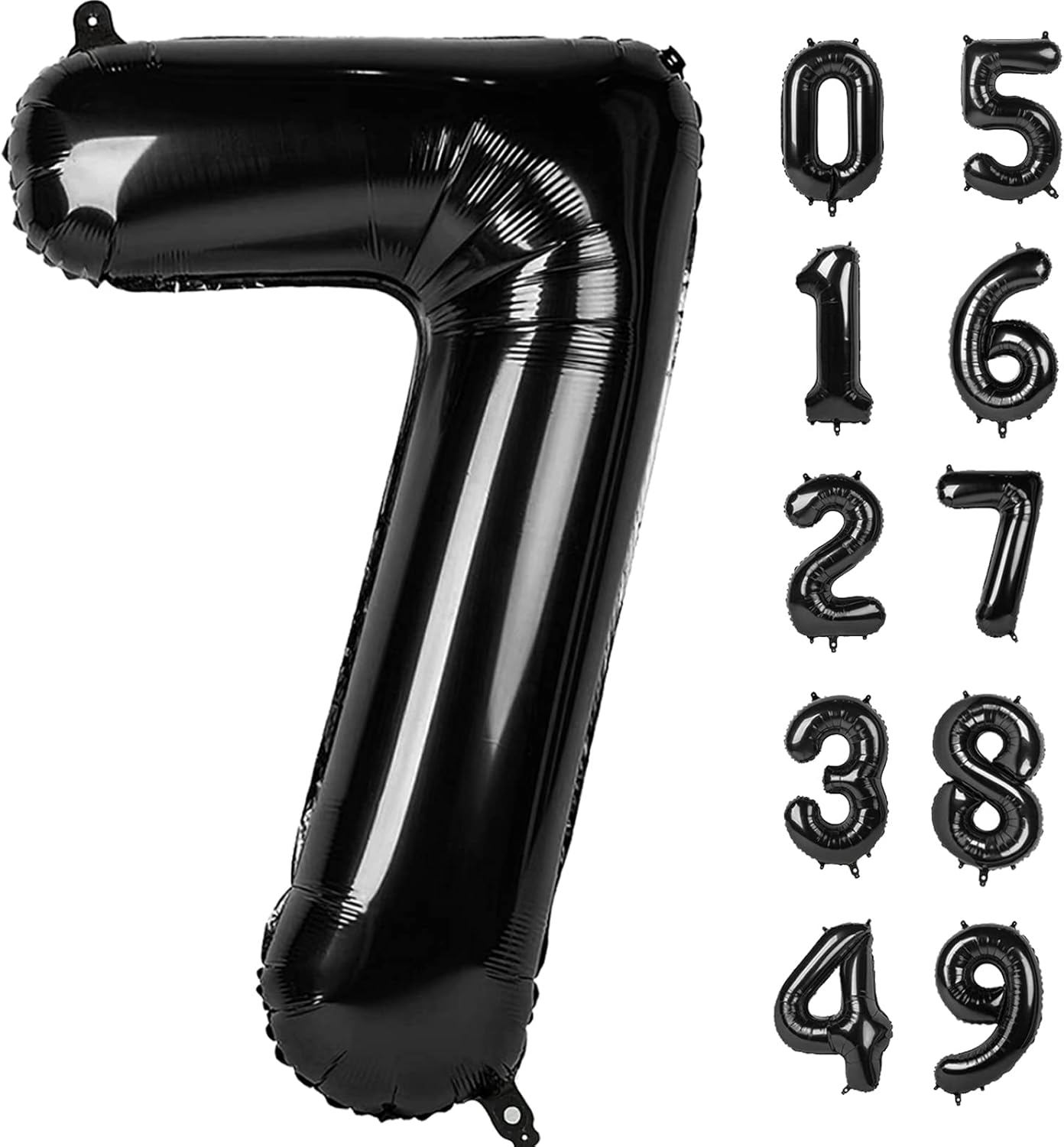 40 Inch Black Number Balloon 0-9(Zero-Nine), Big Size Happy Birthday Balloon, Foil Helium Big Number Balloon for Birthday Celebration Decorations Graduations Anniversary Photo Shoot