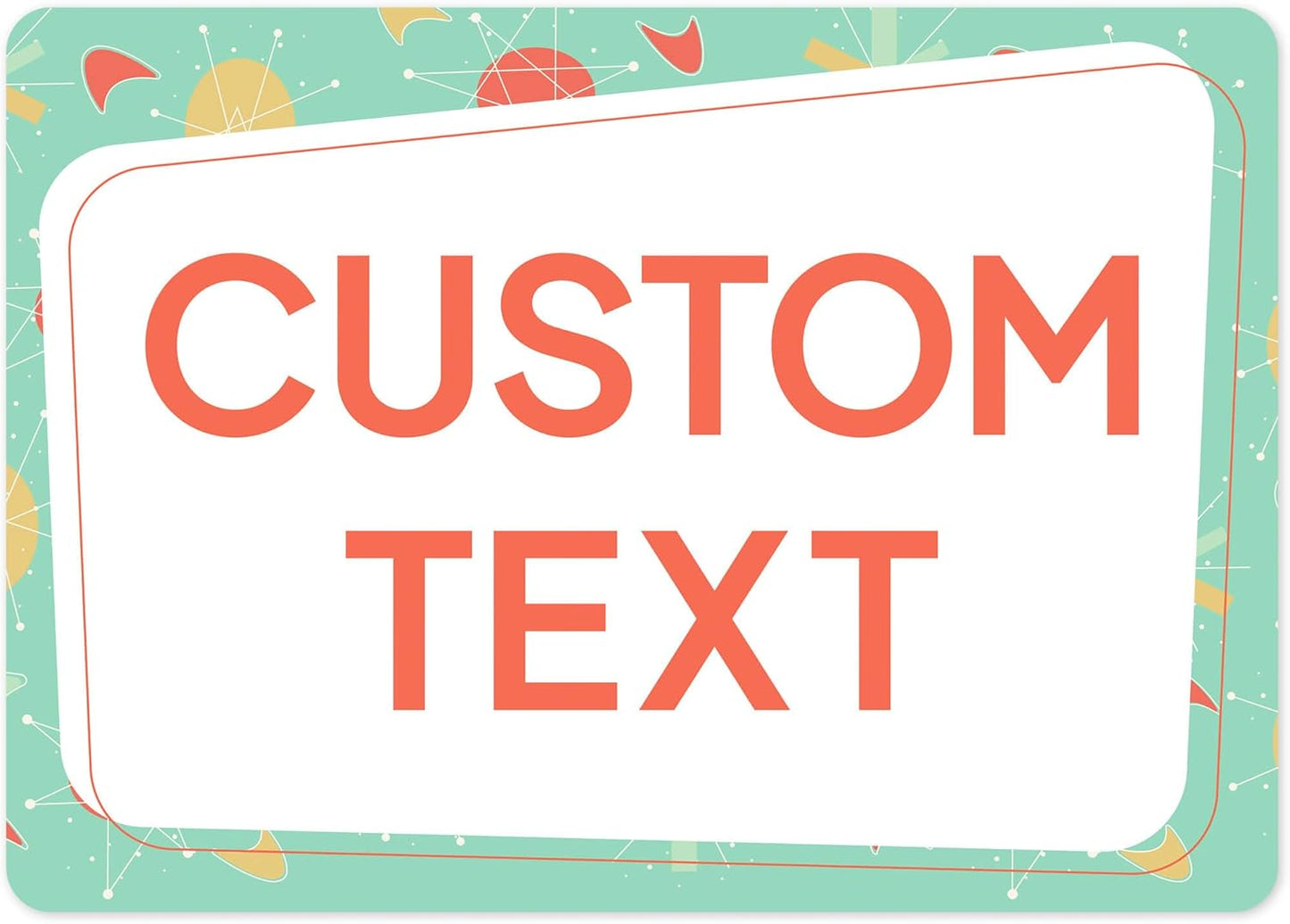 Custom Sign, Custom Street Sign, 11 Font Colors, 13 Font Styles, 4 Hole Options, 22 Sizes, 10x14 Inches, Rust Free DiBound, Fade Resistant, Made in USA by My Sign Center (Mid-Century Modern 2)