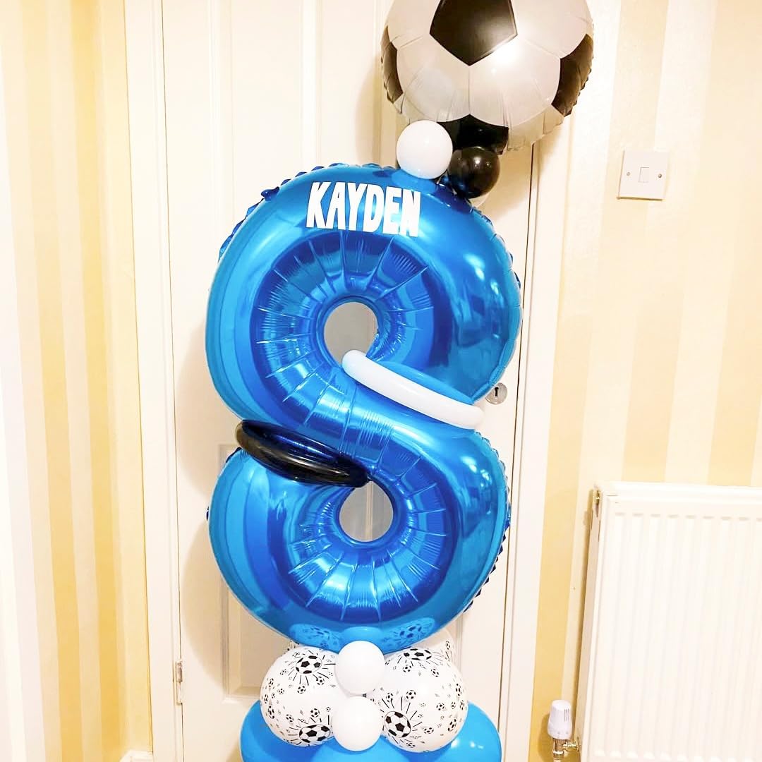 Blue 6 Balloon Number,40 Inch Number 6 Balloon Big Blue 6 Foil Mylar Helium Balloon for Birthday Party Decorations
