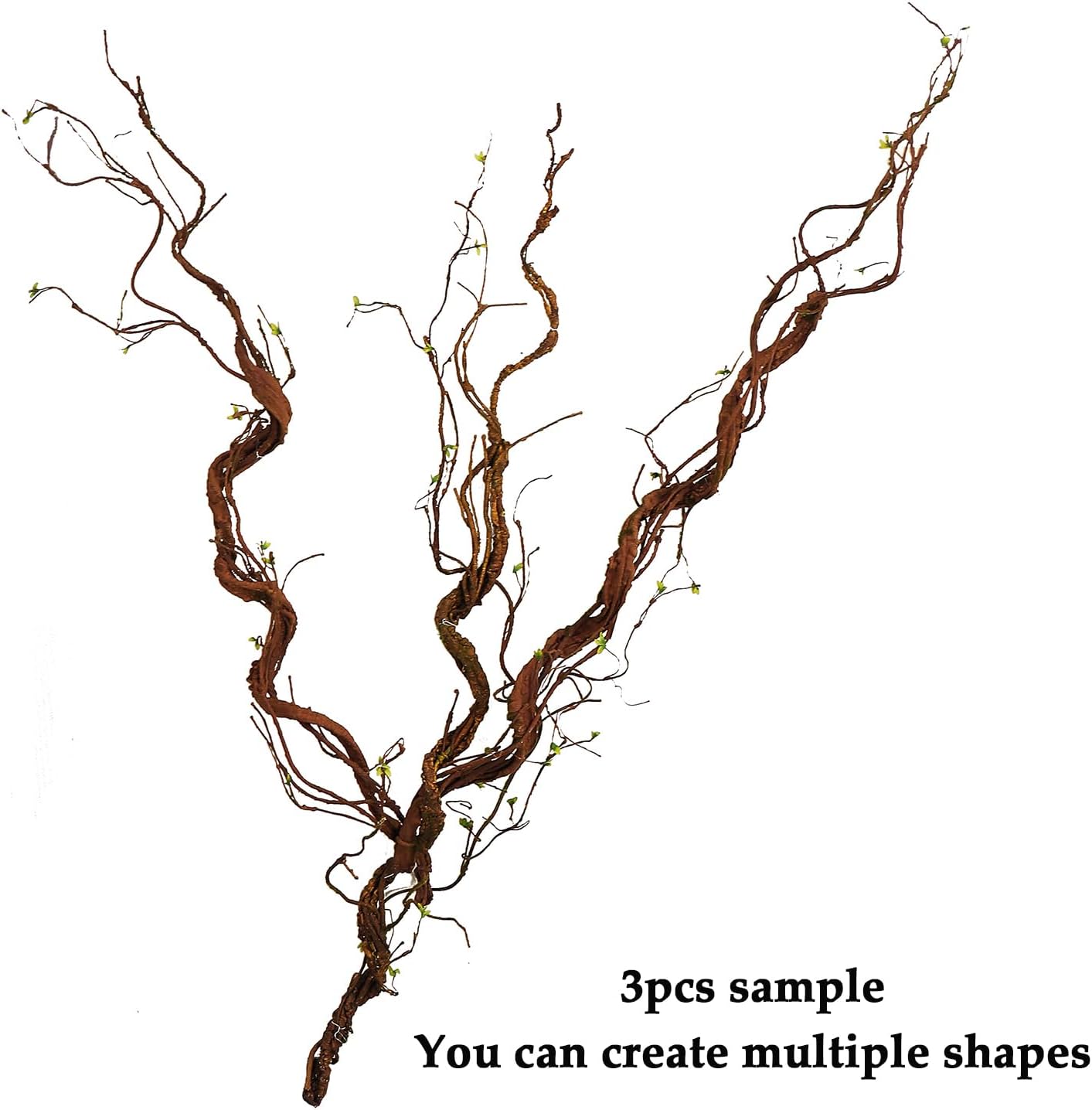 66.9in Flexible Artificial Wall Hanging Plants Tree Trunk Fake Cherry Blossom Branches Wood Twigs Twisted Cane Vine Grape Garland for Wedding Outdoor Garden Home Room Christmas Decoration