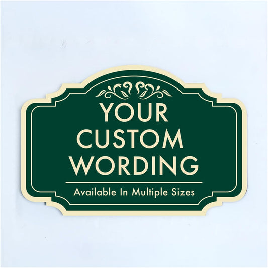 Custom Decorative Outdoor Metal Sign - Personalized Aluminum Design - 36x24 Forest Green