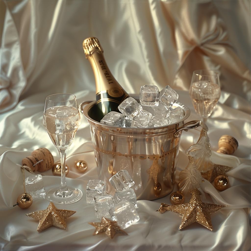 HappyFiller 22 PCS Large Crystal Square Fake Ice Cubes Acrylic Ice Rocks for Table Scatters,Vase Fillers,Party Decor,Graduations,Weddings,Anniversaries,Food Display,Floral,1 Inch