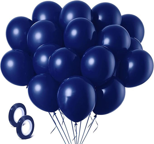 Navy Blue Balloons Latex Party Dark Blue 100 Pack 12 inch Round Navy Balloons for Wedding Graduation Birthday Party Backdrop Decorations