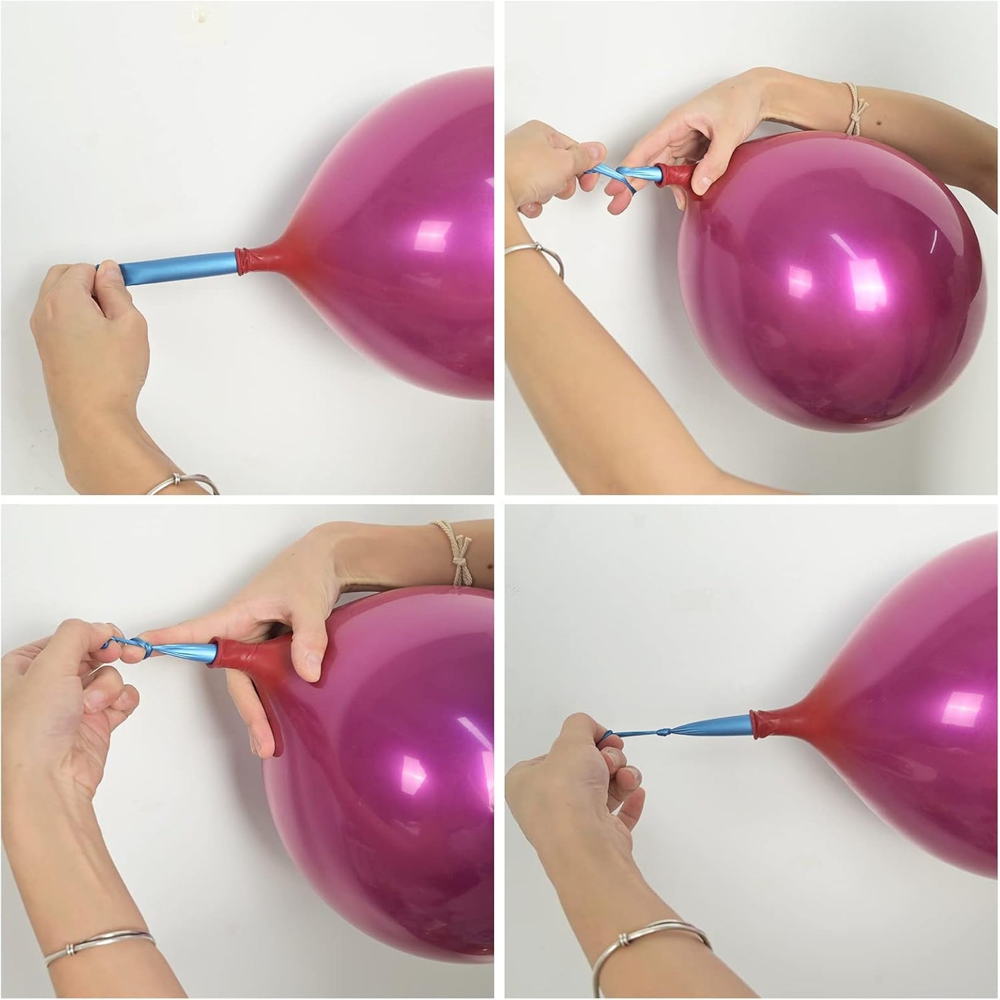 Chrome Fuchsia Balloons 12 Inch, Double-Layered Metallic Fuchsia Pink Balloons, Shiny Thick Chrome Metallic Magenta Latex Helium Fuchsia Balloons Magenta Balloons for Birthday Wedding Party Decoration