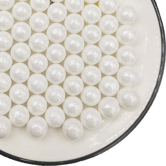 Edible White Pearl Sugar Sprinkles 3.53 oz, 14mm Candy Pearls Ideal for Baking, Cake and Cupcake Toppers, Cookie Decoration, Ice Cream Topping, Wedding Shower Valentines Halloween Christmas