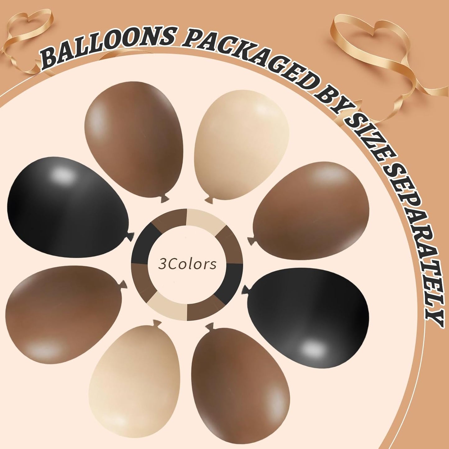 412Pcs Brown Black Nude Balloon Garland Arch Kit, 18 12 10 5 inch Different Size Latex Balloons for Boy First Rodeo Wild West Country Birthday Farm Fiesta Party Decorations