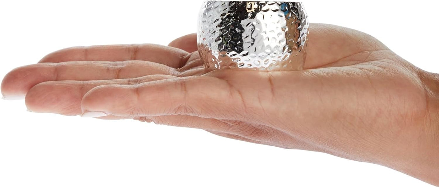 Farmlyn Creek Silver Napkin Rings Set of 12-1.8 in Round Polished Zinc, Bulk Napkin Ring Holders for Cloth & Paper - Table Decor for Weddings & Parties