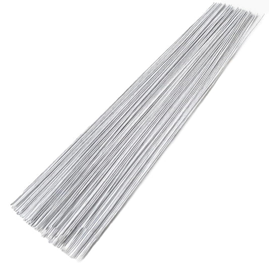 HAHIYO 22Gauge White Paper-Wrapped Metal Floral Wire 14 Inches(36cm), 70 Pack Flexible Paddle Wires Florist Wire Garden Wires for Craft Christmas Wreath Flower Arrangement Bouquet Wrapping Wedding DIY