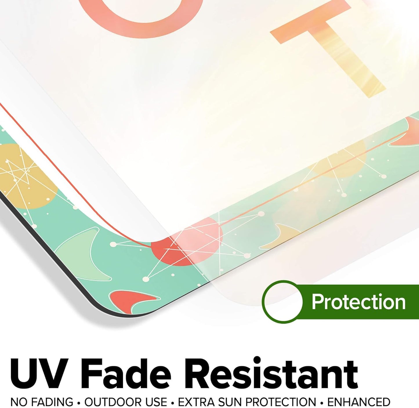 Custom Sign, Custom Street Sign, 11 Font Colors, 13 Font Styles, 4 Hole Options, 22 Sizes, 9x18 Inches, Rust Free DiBound, Fade Resistant, Made in USA by My Sign Center (Mid-Century Modern 2)