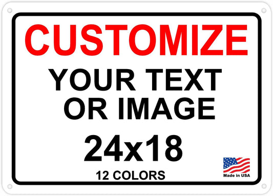 AV Grafx Custom Metal Signs, Aluminum, 24x18, Border, Modern, Professional, Customizable, Durable, Versatile, UV Resistant, Made in USA